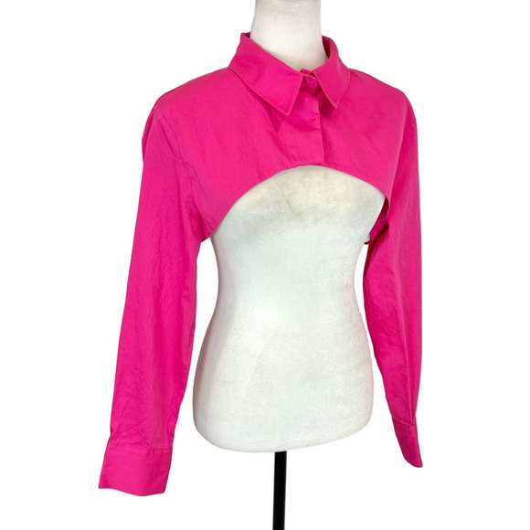 Zara Tops - Zara pink cropped shirt